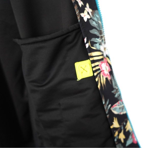 Saga Outerwear Floral Flower Jacket Hooded Soft-Shell Windbreaker Large Logo M - Picture 6 of 12